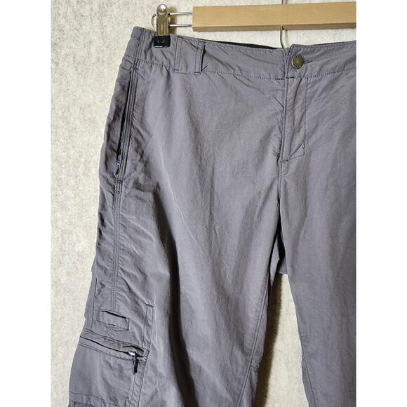 COLUMBIA Gray Women's Cargo Active Hiking Casual Clam Digger Shorts SZ 10 - Picture 4 of 8